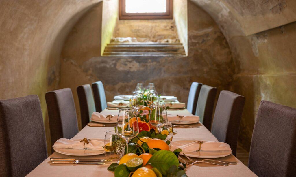 Private dinner in the Grotta di Bacco